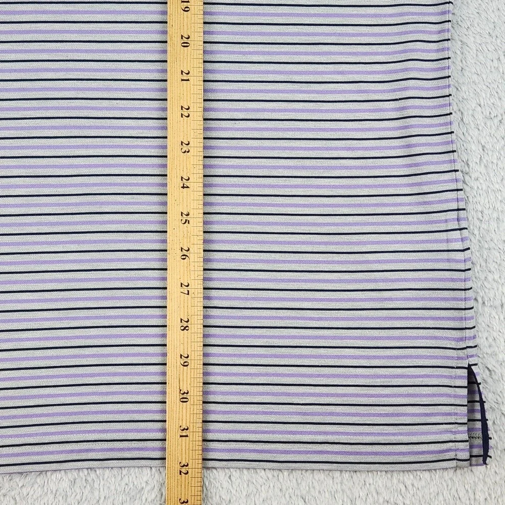 Ralph Lauren Polo Mens 2XL Purple Gray Striped Pro Fit Performance Wicking NEW